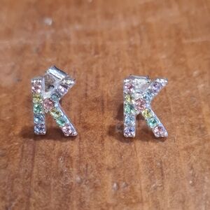 Colorful "K" Earring- Free!!